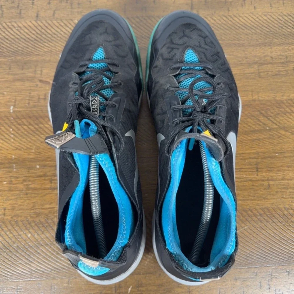 Nike Zoom Crusader Shoes Mens 13 Black Blue Low Top Basketball Sneakers Athletic